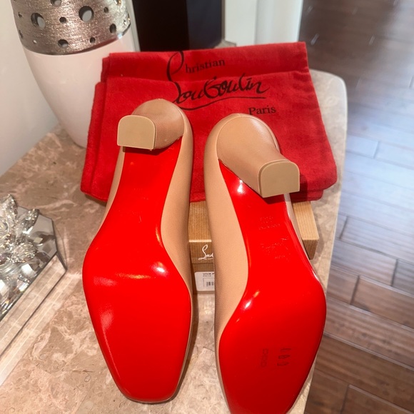 🔥🔥🔥Authentic Christian Louboutin Viva Pump 85 Nude Size 10.5 - Picture 9 of 16